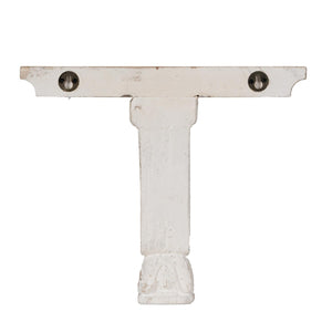 11" X 14" White and Natural Distressed Wood Corbel Style Wall Shelf - Montana Home & Kitchen Co.