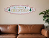 11" X 36" White Green and Red Merry Christmas Metal Wall Decor - Montana Home & Kitchen Co.