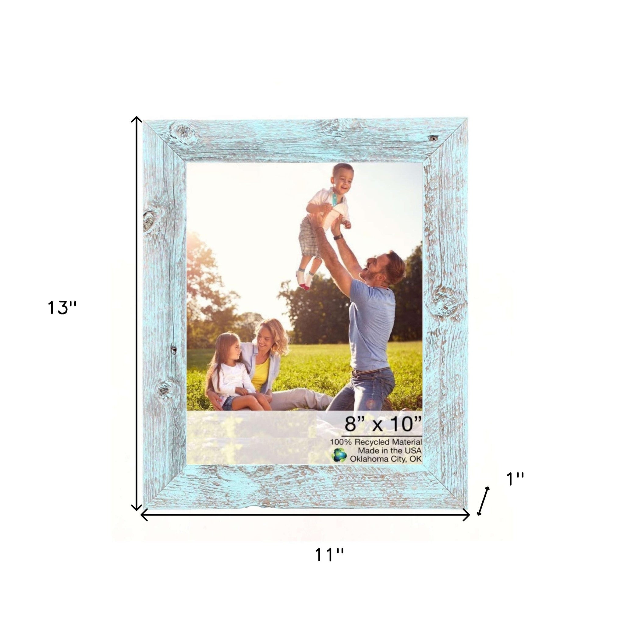 11"X13" Rustic Blue Picture Frame - Montana Home & Kitchen Co.