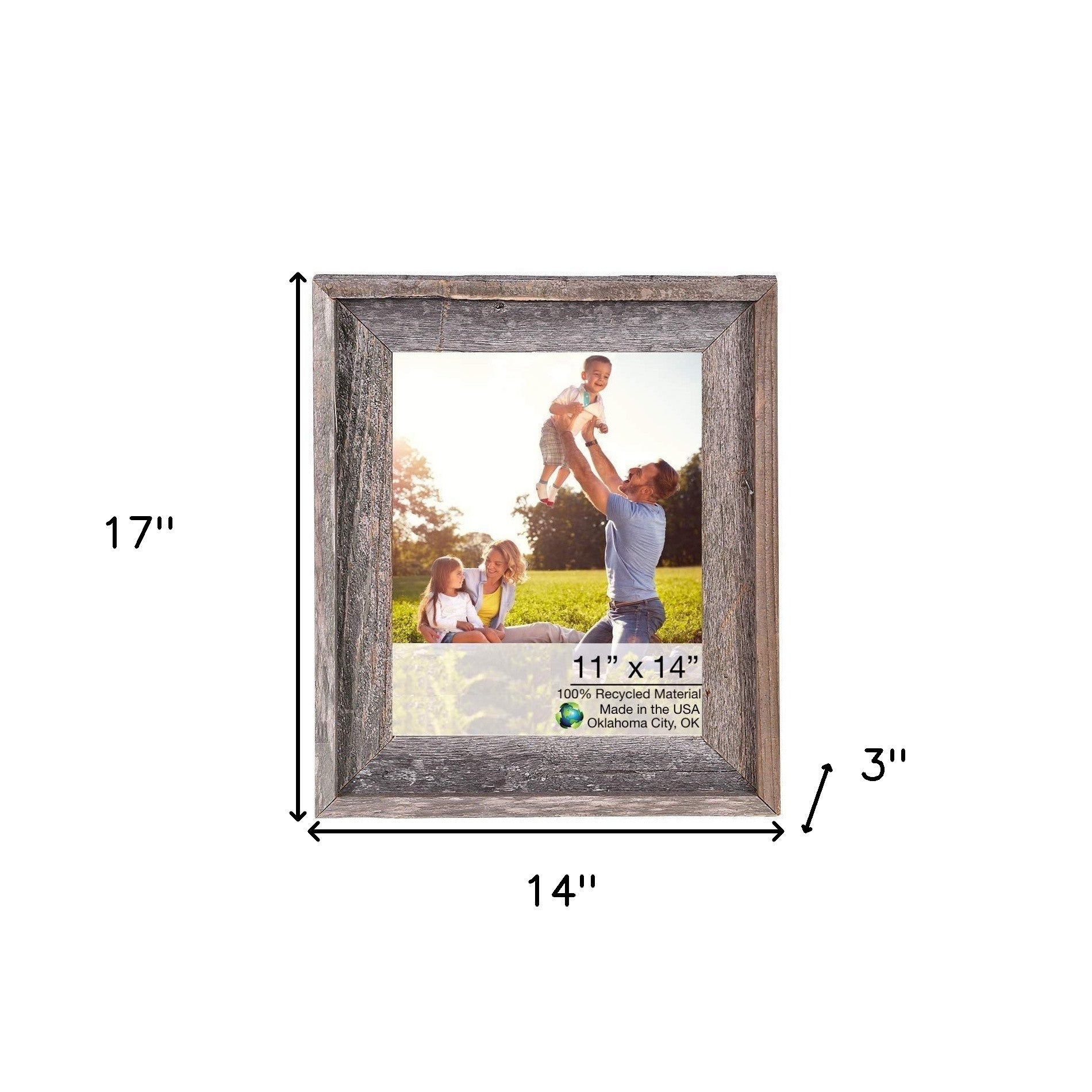 11X14 Natural Weathered Grey Picture Frame - Montana Home & Kitchen Co.