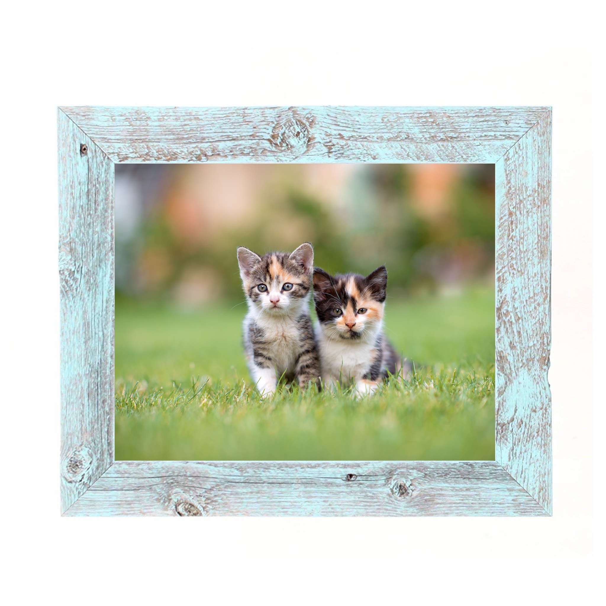 11X14 Rustic Blue Picture Frame With Plexiglass Holder - Montana Home & Kitchen Co.