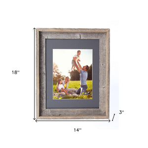 11X14 Rustic Cinder Picture Frame With Plexiglass Holder - Montana Home & Kitchen Co.