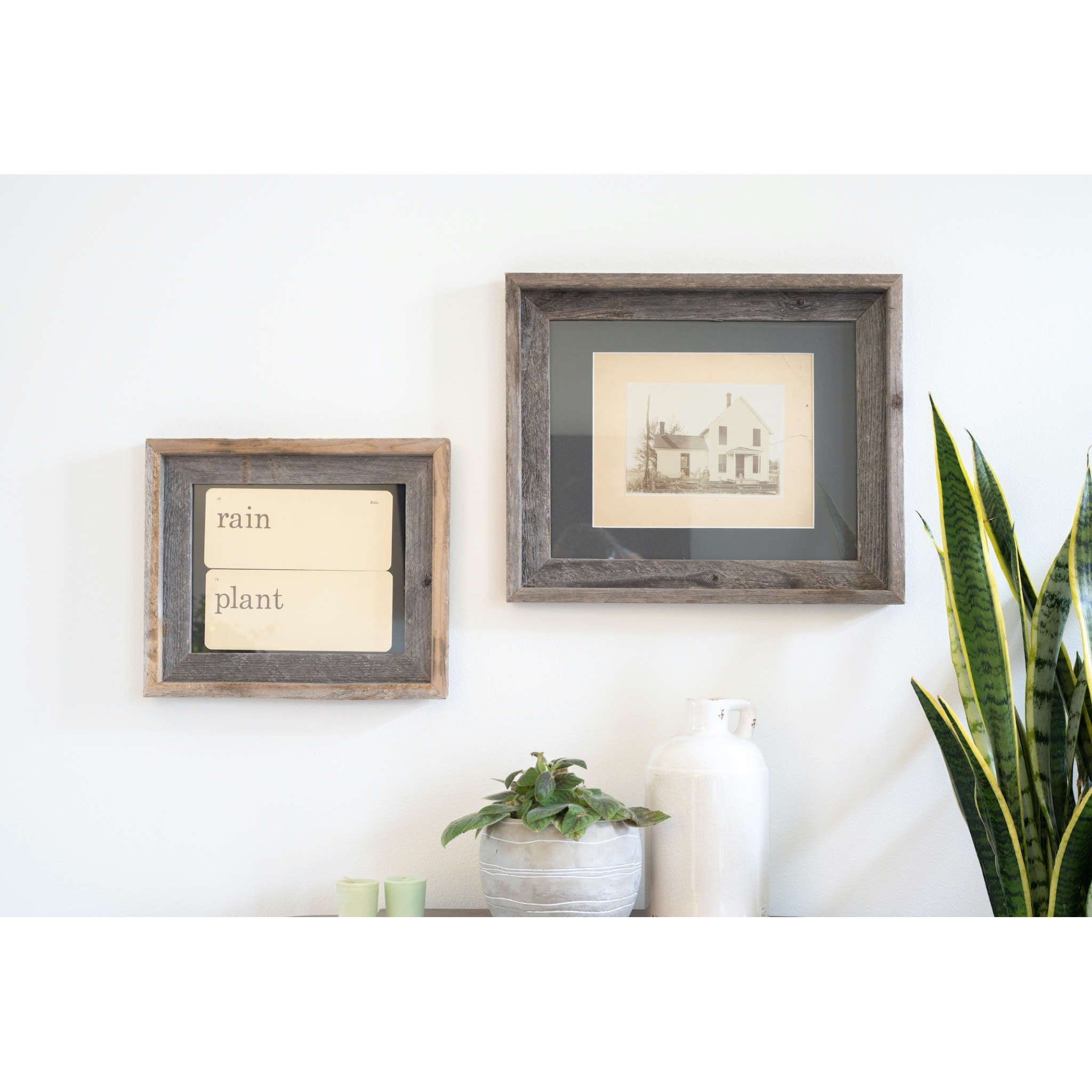 11X14 Rustic Cinder Picture Frame With Plexiglass Holder - Montana Home & Kitchen Co.