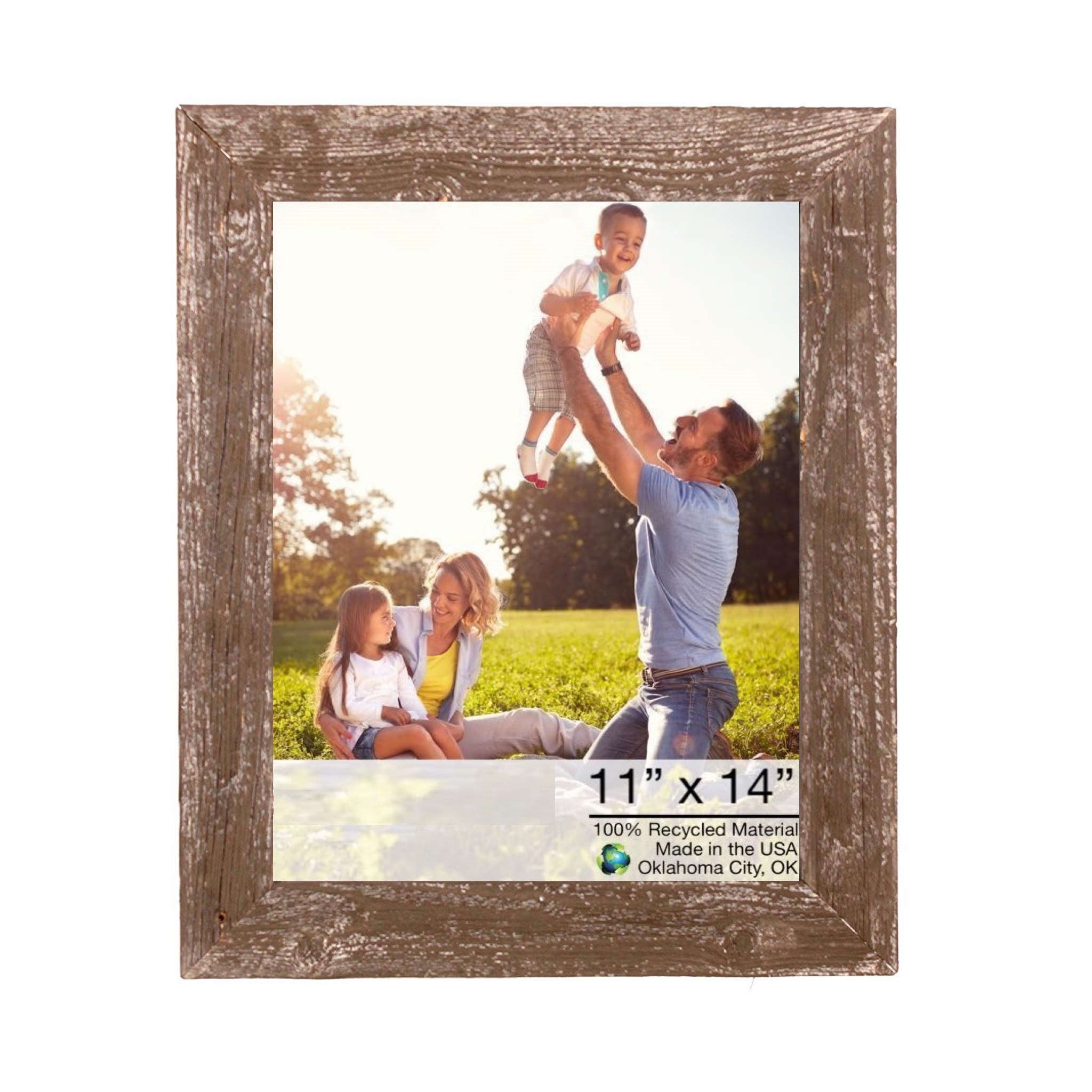 11X14 Rustic Espresso Picture Frame With Plexiglass Holder - Montana Home & Kitchen Co.