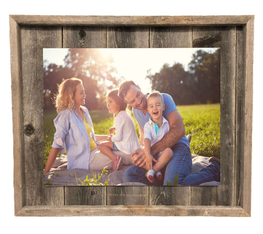 11X14 Weathered Grey Picture Frame With Plexiglass Holder - Montana Home & Kitchen Co.