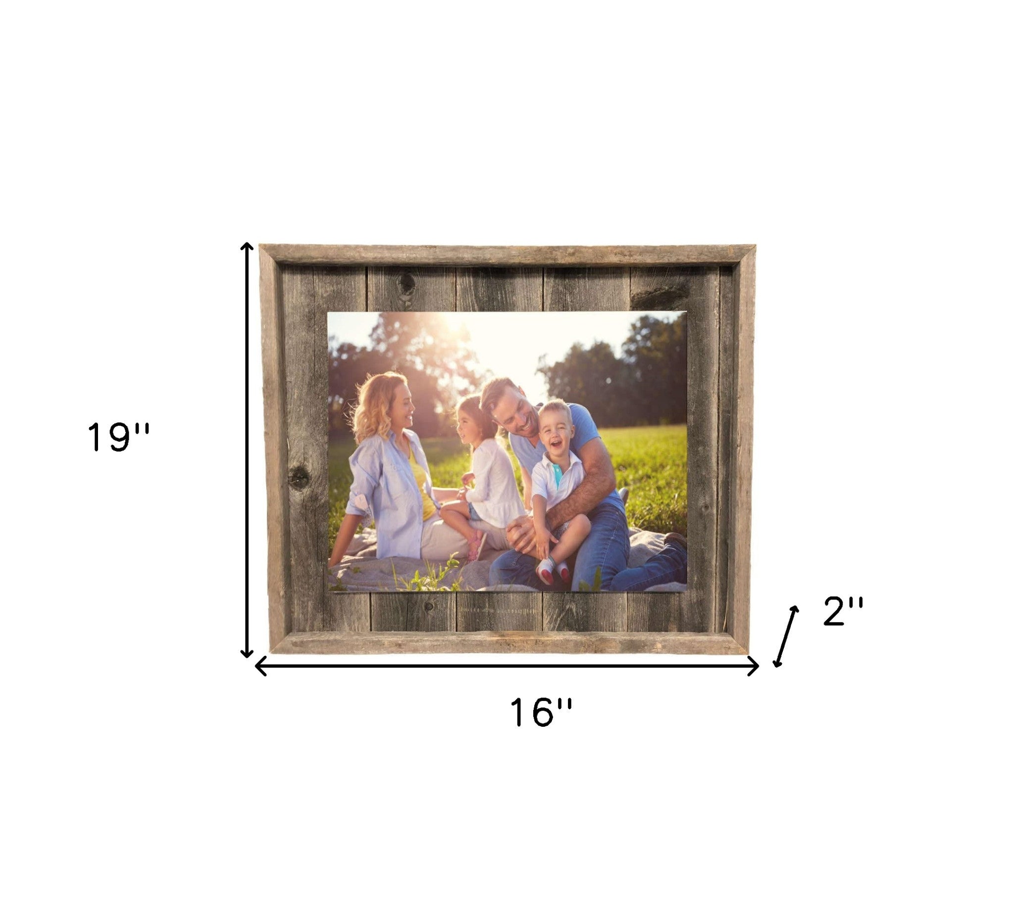 11X14 Weathered Grey Picture Frame With Plexiglass Holder - Montana Home & Kitchen Co.