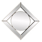 12" Round in Square Glass Framed Accent Mirror - Montana Home & Kitchen Co.