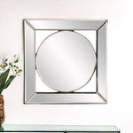 12" Round in Square Glass Framed Accent Mirror - Montana Home & Kitchen Co.