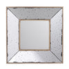 12" Square Wall Mounted Vintage Style Glass Frame Accent Mirror - Montana Home & Kitchen Co.