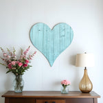 12" Turquoise Reclaimed Wood Heart Wall Decor - Montana Home & Kitchen Co.