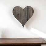 12" Weathered Gray Reclaimed Wood Heart Wall Decor - Montana Home & Kitchen Co.