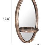 13" Gold Oval Accent Framed Mirror - Montana Home & Kitchen Co.