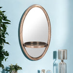 13" Gold Oval Accent Framed Mirror - Montana Home & Kitchen Co.