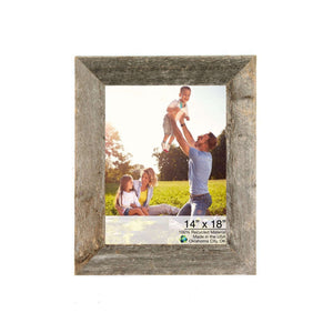 14X18 Natural Weathered Grey Picture Frame With Plexiglass Holder - Montana Home & Kitchen Co.