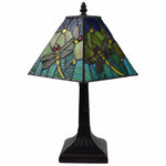 15" Dark Brown Metal Candlestick Table Lamp With Green Empire Shade - Montana Home & Kitchen Co.