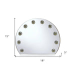 15" White Finish Round Accent Mirror - Montana Home & Kitchen Co.