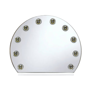 15" White Finish Round Accent Mirror - Montana Home & Kitchen Co.