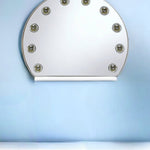 15" White Finish Round Accent Mirror - Montana Home & Kitchen Co.