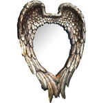 16" Antiqued Gold Heart Resin Framed Accent Mirror - Montana Home & Kitchen Co.