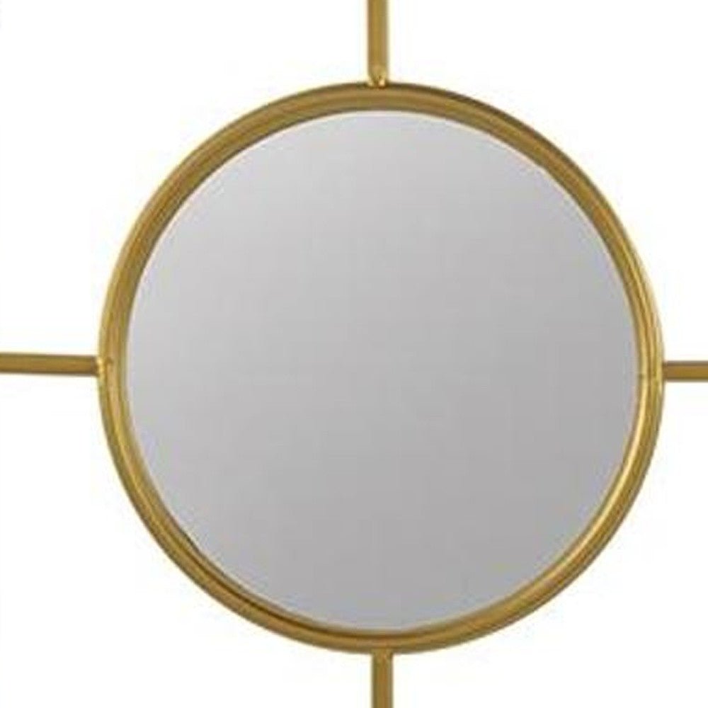 16" Gold Iron Framed Accent Mirror - Montana Home & Kitchen Co.