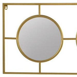 16" Gold Iron Framed Accent Mirror - Montana Home & Kitchen Co.