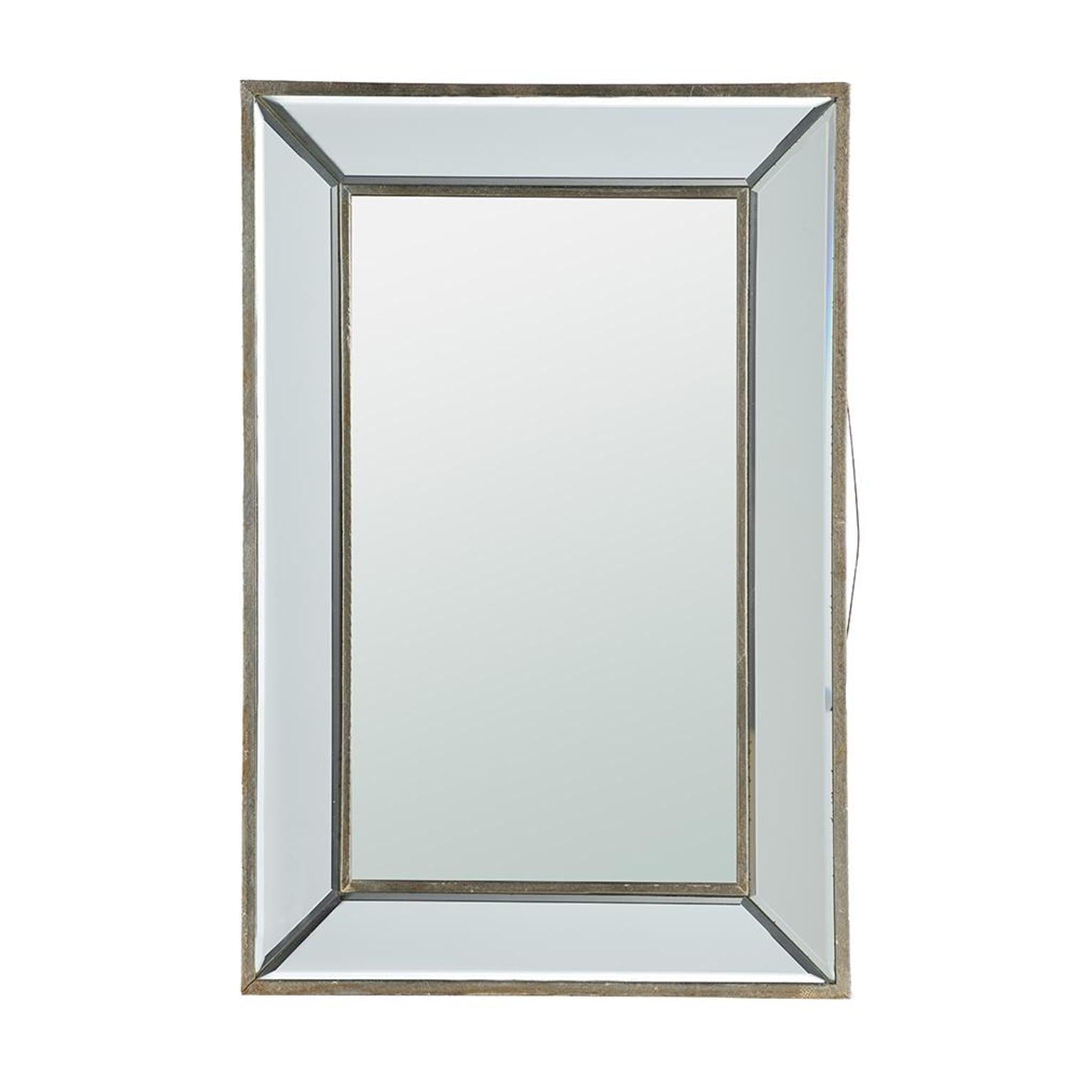 16" Silver Glass Framed Accent Mirror - Montana Home & Kitchen Co.