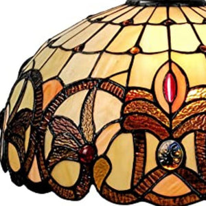 16" Tiffany Style Stained Glass Two Light Glass Dimmable Ceiling Light - Montana Home & Kitchen Co.