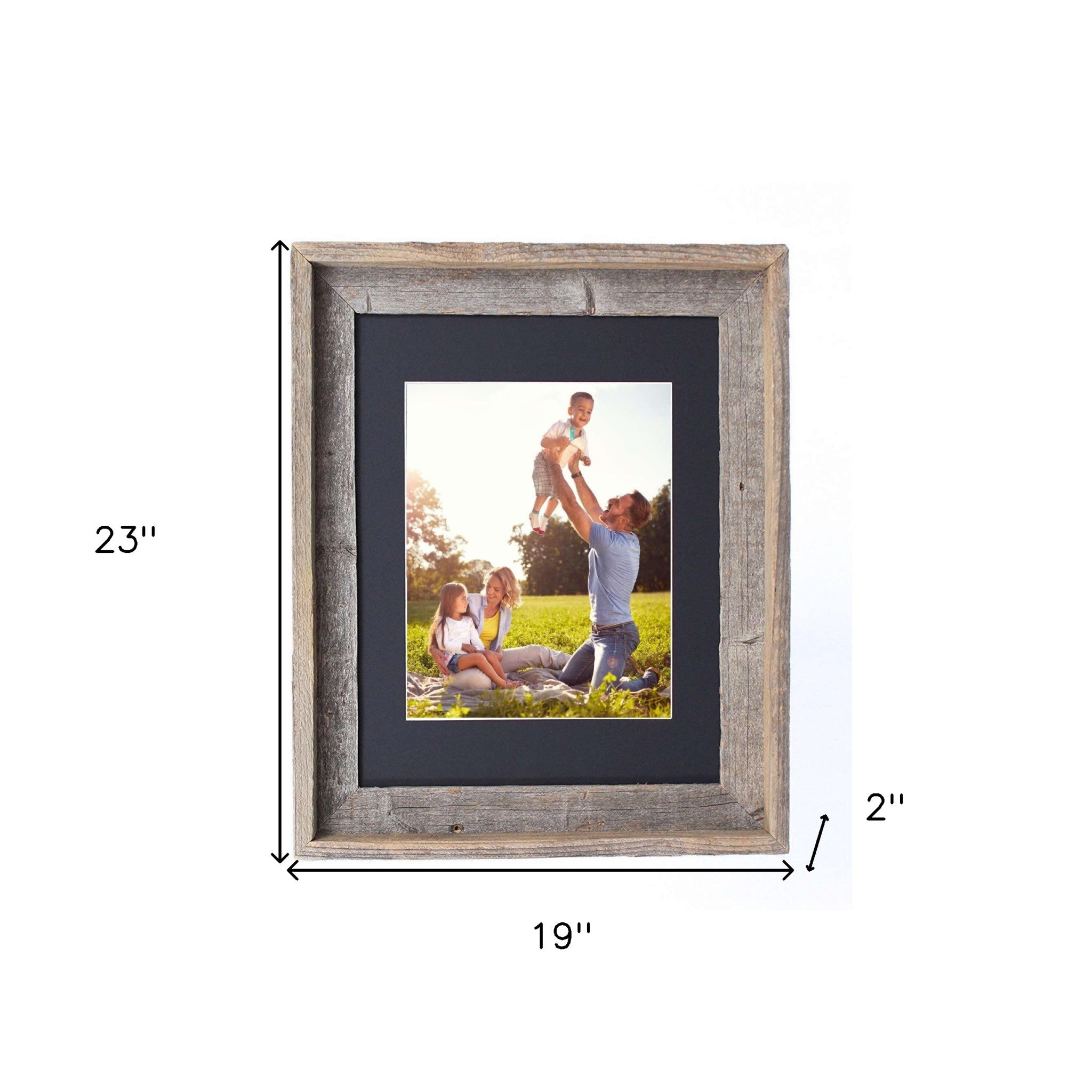 16X20 Rustic Black Picture Frame With Plexiglass Holder - Montana Home & Kitchen Co.