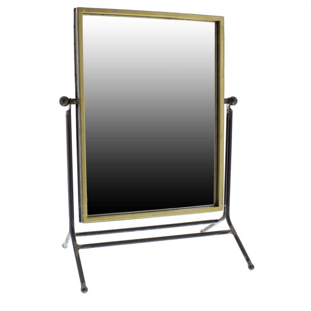 18" Black Framed Makeup Shaving Tabletop Mirror - Montana Home & Kitchen Co.