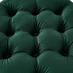 18" Hunter Green Velvet And Black Tufted Storage - Montana Home & Kitchen Co.