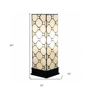 18" Tiffany Style Jeweled Dark Brown Base Table Lamp - Montana Home & Kitchen Co.