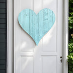 18" Turquoise Reclaimed Wood Heart Wall Decor - Montana Home & Kitchen Co.