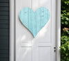 18" Turquoise Reclaimed Wood Heart Wall Decor - Montana Home & Kitchen Co.