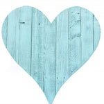 18" Turquoise Reclaimed Wood Heart Wall Decor - Montana Home & Kitchen Co.