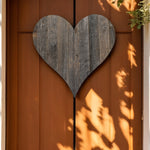 18" Weathered Gray Reclaimed Wood Heart Wall Decor - Montana Home & Kitchen Co.