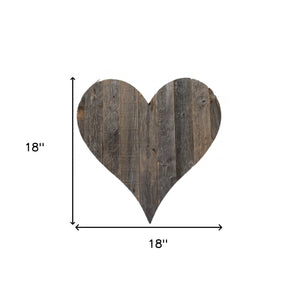 18" Weathered Gray Reclaimed Wood Heart Wall Decor - Montana Home & Kitchen Co.