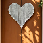 18" Whitewash Reclaimed Wood Heart Wall Decor - Montana Home & Kitchen Co.