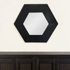 19" Black Hexagon Wood Framed Accent Mirror - Montana Home & Kitchen Co.