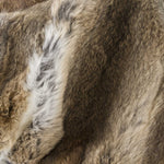 2" X 50" X 60" 100 Natural Rabbit Fur Hazelnut Throw Blanket - Montana Home & Kitchen Co.