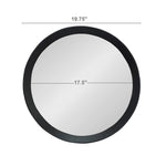 20" Black Round Wood Framed Accent Mirror - Montana Home & Kitchen Co.