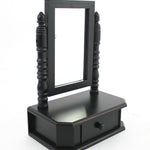 20" Black Wood Framed Makeup Shaving Tabletop Mirror - Montana Home & Kitchen Co.