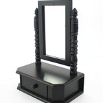 20" Black Wood Framed Makeup Shaving Tabletop Mirror - Montana Home & Kitchen Co.