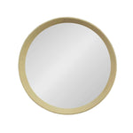 20" Cream Round Wood Framed Accent Mirror - Montana Home & Kitchen Co.