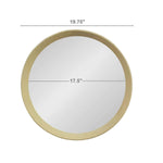 20" Cream Round Wood Framed Accent Mirror - Montana Home & Kitchen Co.