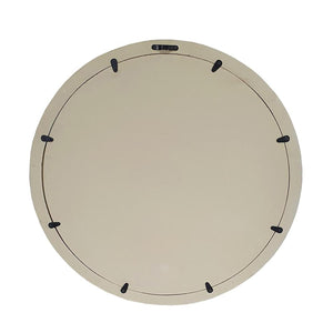 20" Cream Round Wood Framed Accent Mirror - Montana Home & Kitchen Co.