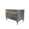 21" Distressed Gray Two Drawer Nightstand - Montana Home & Kitchen Co.