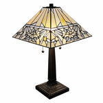 22" Dark Brown Metal Two Light Candlestick Table Lamp With White Shade - Montana Home & Kitchen Co.