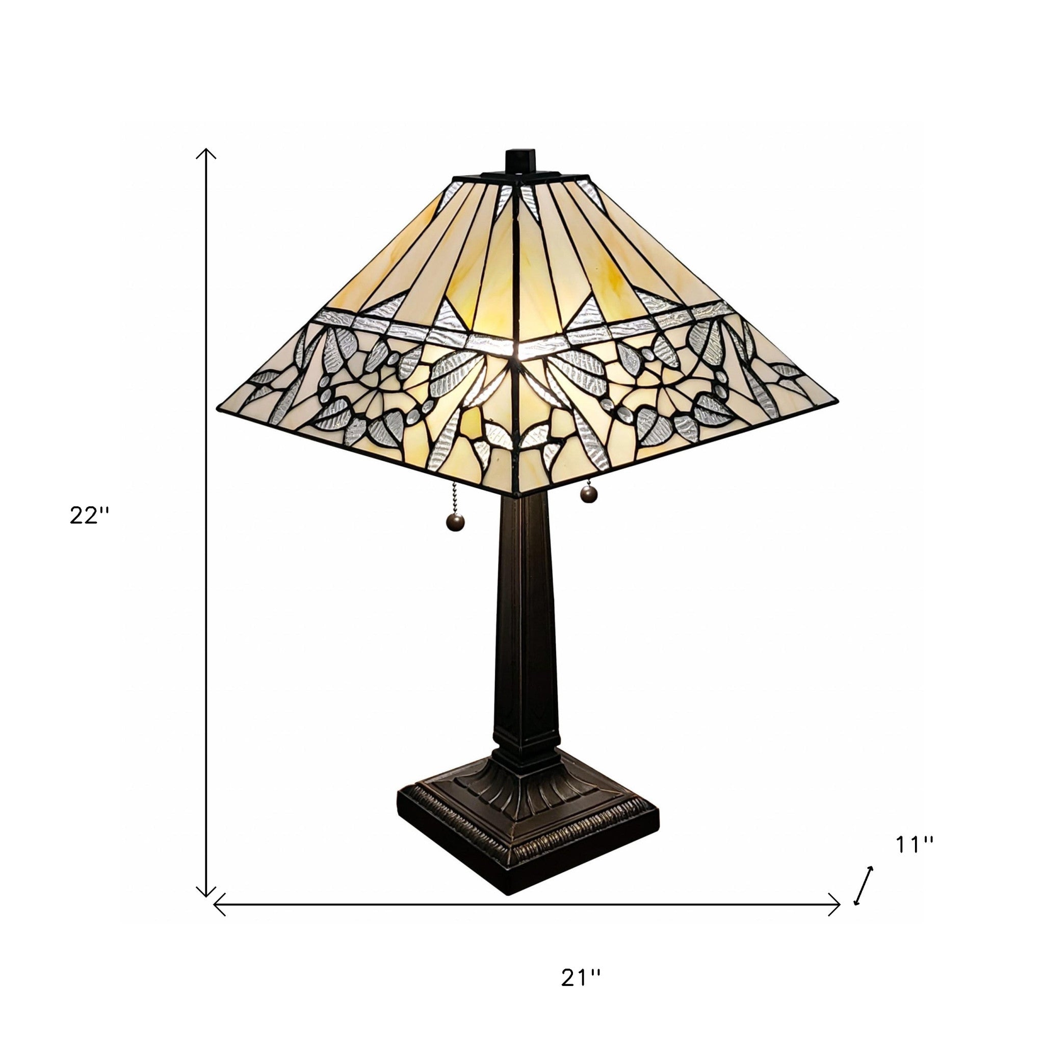 22" Dark Brown Metal Two Light Candlestick Table Lamp With White Shade - Montana Home & Kitchen Co.