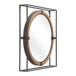 22" Gray Square Steel Framed Accent Mirror - Montana Home & Kitchen Co.