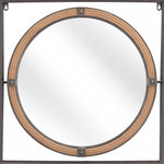 22" Gray Square Steel Framed Accent Mirror - Montana Home & Kitchen Co.